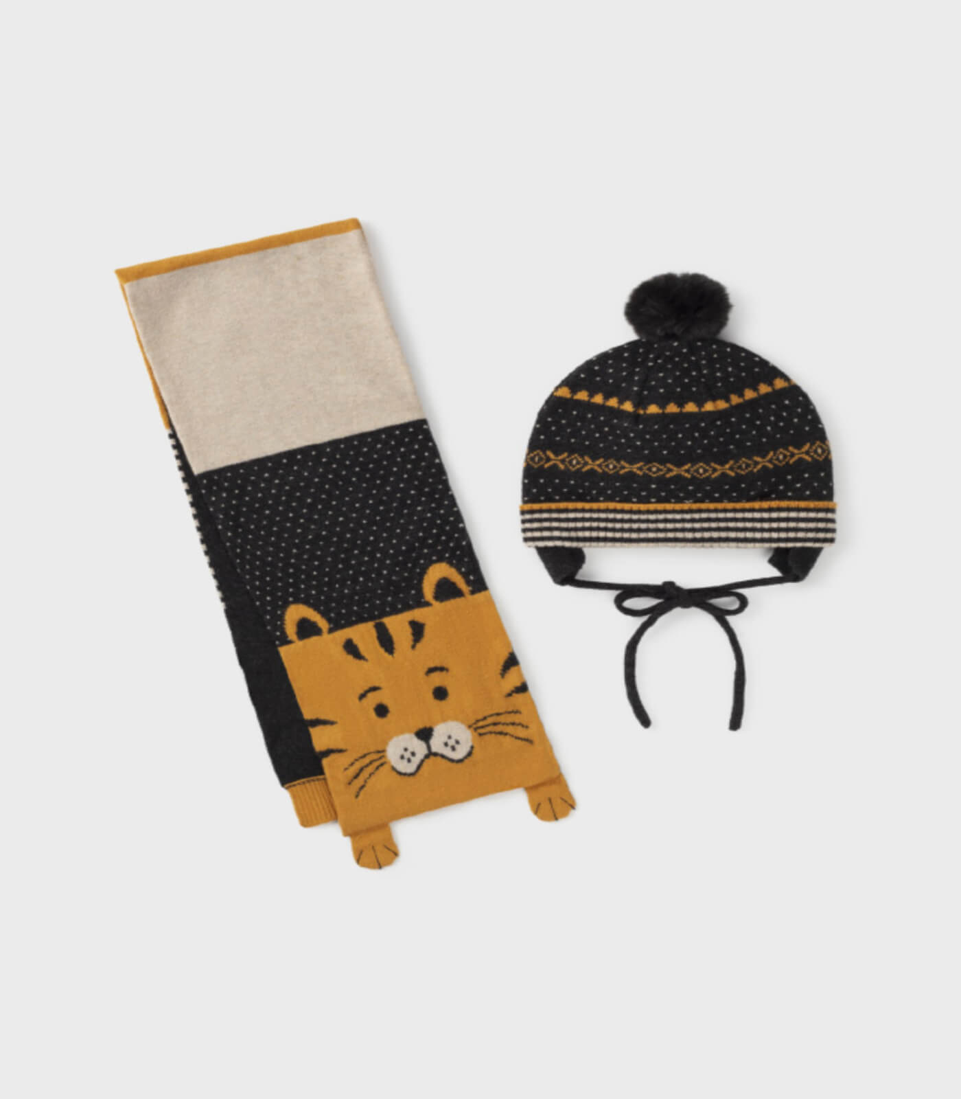 Conjunto gorro bufanda gato bebé niño 10104 - Koko's