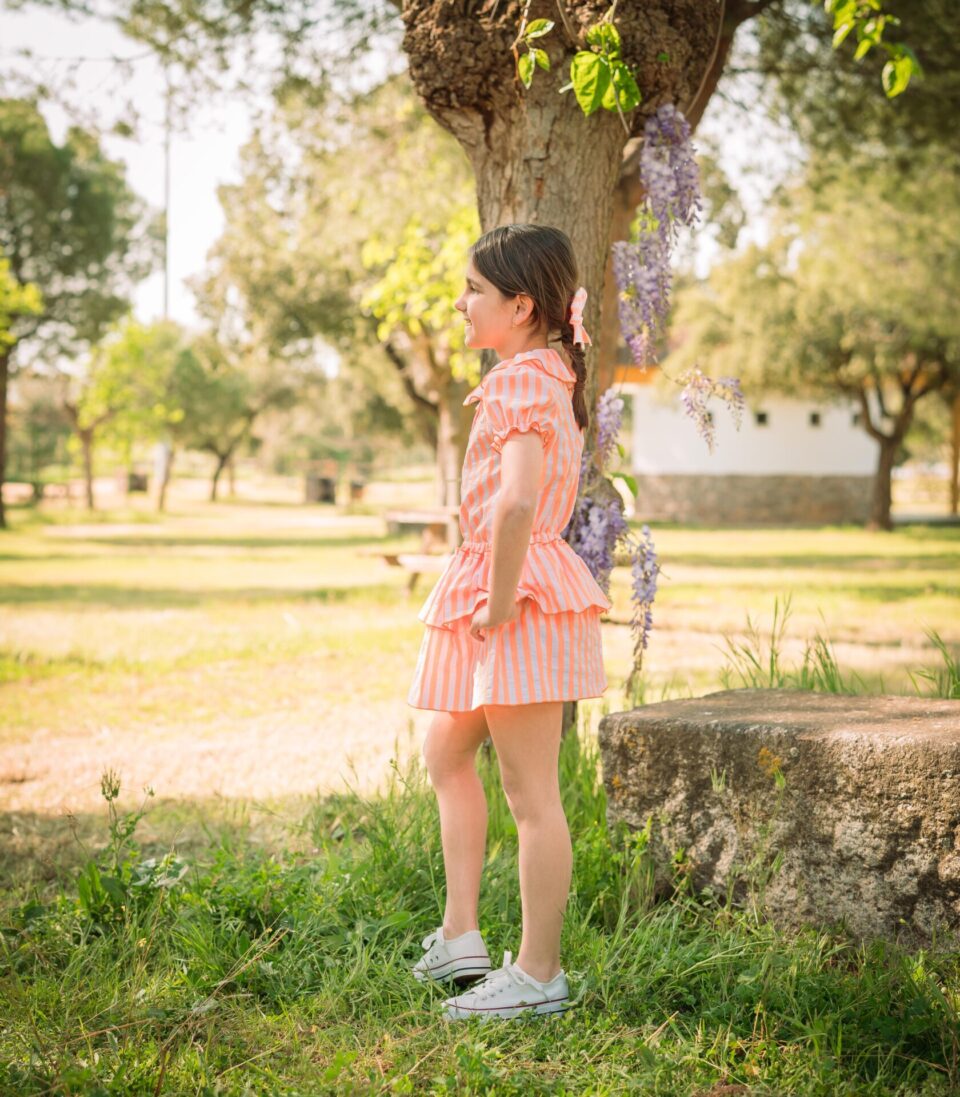 Faldita volante colección Naranja flúor